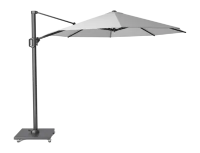 Platinum Challenger T1 Zweefparasol Light grey Ø350 cm Exclusieve Aanbieding